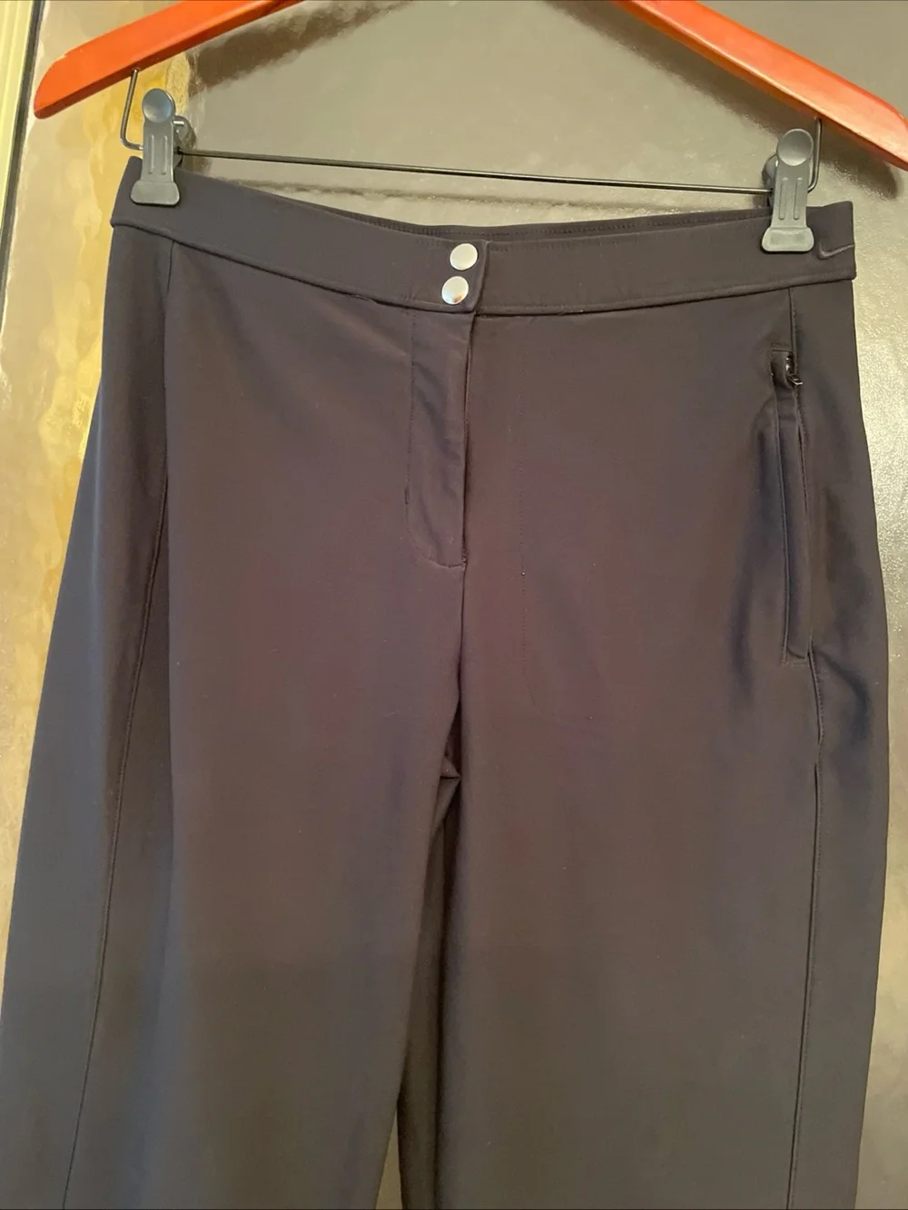 Nike Dri-Fit Pants Black Mid Rise Straight Leg Y2K Style Bottoms Women’s Small